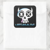 Links analoge tekst StickerSheet Vierkante Sticker (Tas)