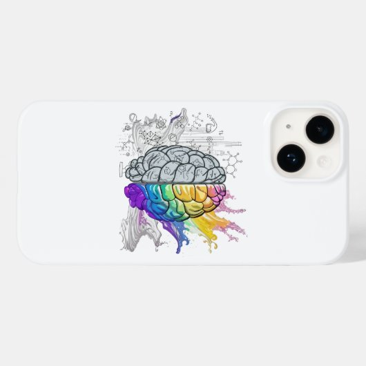 Links Brein vs Rechts Brein Creatief Kunstwerk Case-Mate iPhone Case (Achterkant (horizontaal))