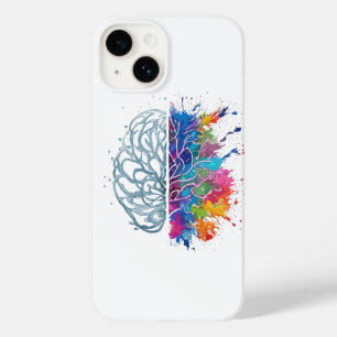 Links Brein vs Rechts Brein Creatief Kunstwerk Case-Mate iPhone 14 Hoesje