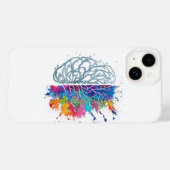Links Brein vs Rechts Brein Creatief Kunstwerk Case-Mate iPhone Case (Achterkant (horizontaal))