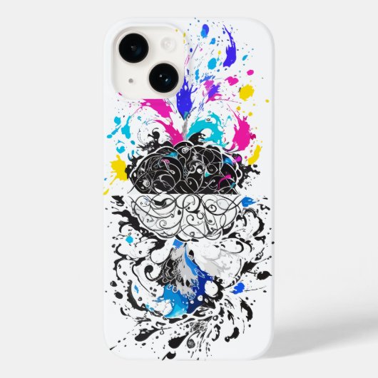Links Brein vs Rechts Brein Creatief Kunstwerk Case-Mate iPhone Case (Achterkant)