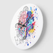 Links Brein vs Rechts Brein Creatief Kunstwerk Grote Klok (Hoek)