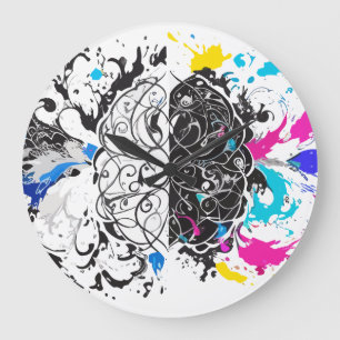 Links Brein vs Rechts Brein Creatief Kunstwerk Grote Klok