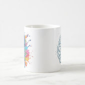 Links Brein vs Rechts Brein Creatief Kunstwerk Koffiemok (Center)