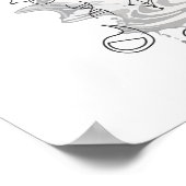 Links Brein vs Rechts Brein Creatief Kunstwerk Poster (Hoek)