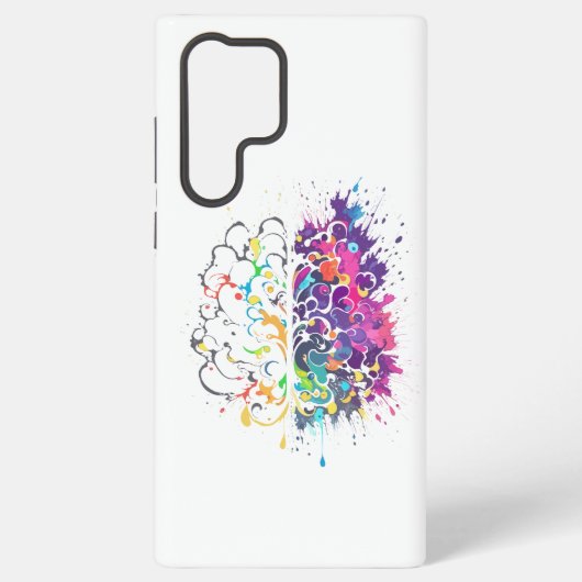 Links Brein vs Rechts Brein Creatief Kunstwerk Samsung Galaxy Hoesje (Achterkant)
