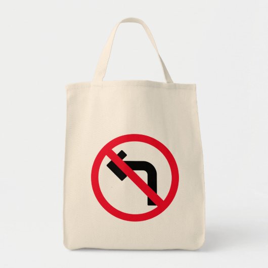 Links Draai Verboden Teken | Canvas tas voor kruid (Voorkant)