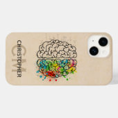 Links en Rechts Menselijk Brein Personaliseren Case-Mate iPhone Case (Achterkant (horizontaal))
