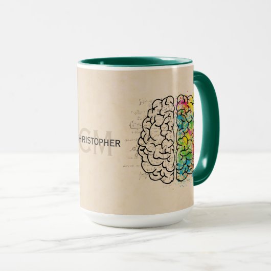 Links en rechts menselijk brein personaliseren Gro Mok (Voorkant rechts)