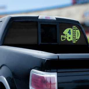 Links Gezicht American Football Wedstrijd Dag Acht Raamsticker