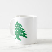 "Links" Groene Libanon Cedar Koffiemok (Voorkant links)