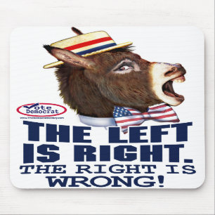 Links is de rechter Donkey Head Mousepad  Muismat
