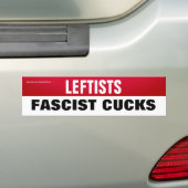 Links is fascistische klootzakken bumpersticker (Op auto)