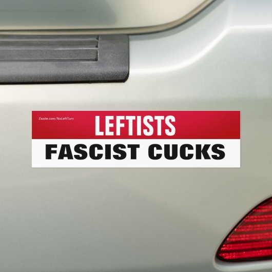 Links is fascistische klootzakken bumpersticker (Op auto)