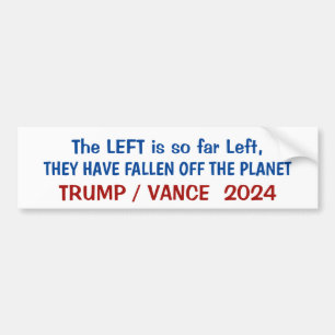 Links is van de planeet gevallen. bumpersticker
