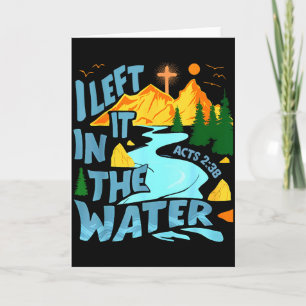 Links lieten het in het water Christendoop Gedoopt Kaart