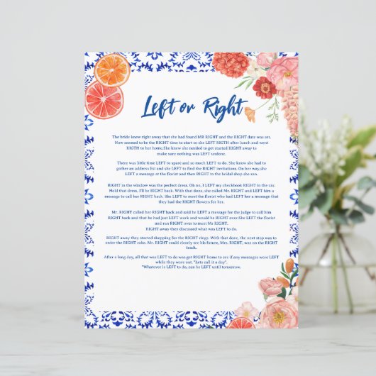 Links of rechts Dat is een meer vrijgezellenfeest  (Staand voorkant)