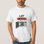 "Links op Lees" Microwave Chat Bubble Graphic T-Sh T-shirt (Voorkant)