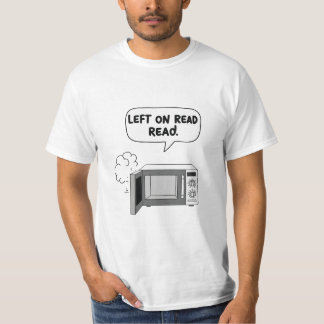 "Links op Lees" Microwave Chat Bubble Graphic T-Sh T-shirt