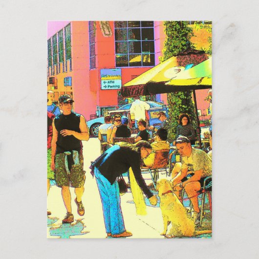 Links op Santa Monica - Briefkaart (Voorkant)