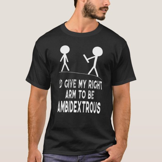 Links overhandigd ambidexter grappig citaat dat ik t-shirt (Voorkant)