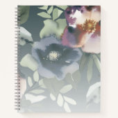 Links overhandigd monogram scriptnaam Waterverf Fl Notitieboek (Voorkant)