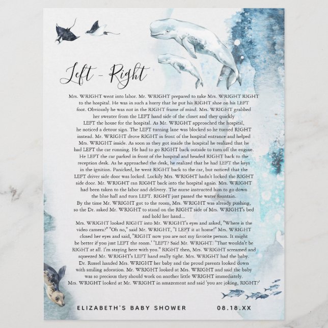 Links - rechts | BABY SHOWER (Voorkant)