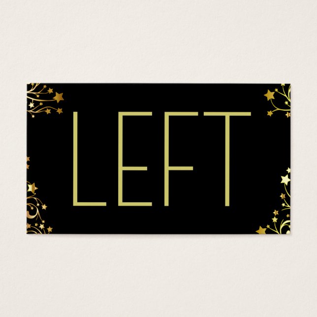 Links Rechts Kerst Gift Passing Game Visitekaartje (Voorkant)