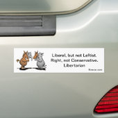Links/rechts, Libertarian Bumpersticker (Op auto)