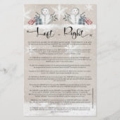 Links Rechts Sneeuwman Baby shower (Voorkant)