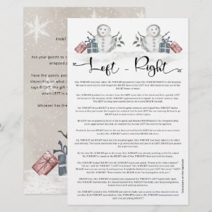 Links Rechts Sneeuwman Baby shower