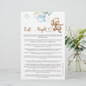 Links Rechts Teddy Bear Baby shower (Staand voorkant)