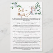 Links Rechts Winter Baby shower Spel (Voorkant)