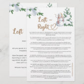 Links Rechts Winter Baby shower Spel (Voorkant / Achterkant)