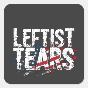 Links tranen Liberaal Democraten Kamal Harris Vierkante Sticker