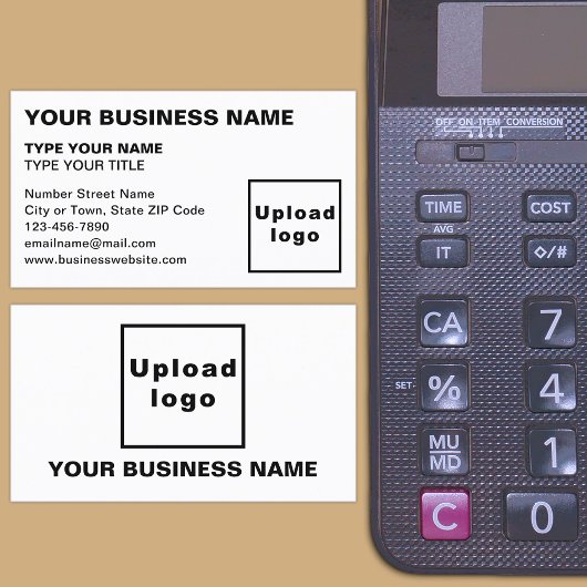 Links uitgelijnd tekst Wit Visitekaartje