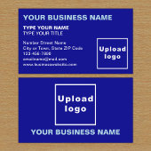 Links uitgelijnde teksten Blauw Visitekaartje