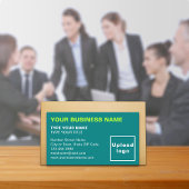 Links uitgelijnde teksten Blauwgroen groen Visitek Visitekaartje