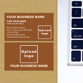 Links uitgelijnde teksten Bruin Visitekaartje