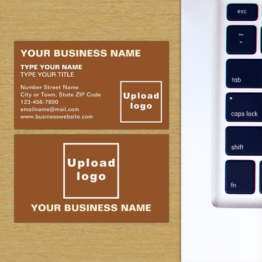 Links uitgelijnde teksten Bruin Visitekaartje