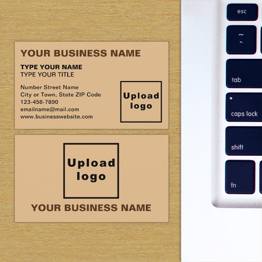 Links uitgelijnde teksten Lichtbruin Visitekaartje