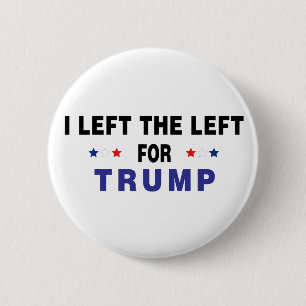 Links voor Trump Ronde Button 5,7 Cm