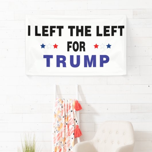 Links voor Trump Spandoek (Insitu)