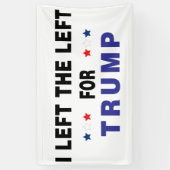 Links voor Trump Spandoek (Verticaal)