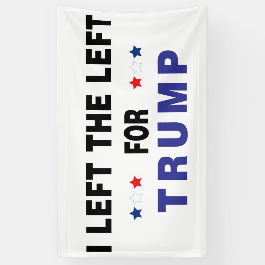 Links voor Trump Spandoek (Verticaal)