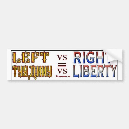 LINKS VS RIGHT S BUMPERSTICKER (Voorkant)