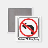 Links, welkom in New Jersey Magneet (Voorkant / Achterkant)