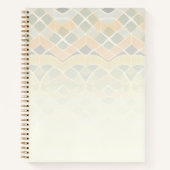 Linksbenige Boho zachte mediterrane spiraal Notitieboek (Voorkant)