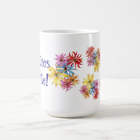 Linksdraaiende bloemenkunst koffiemok (Center)