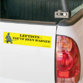 Linkse - Jullie zijn gewaarschuwd bumpersticker (Op Truck)